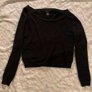 Forever 21 black sweater, cropped!